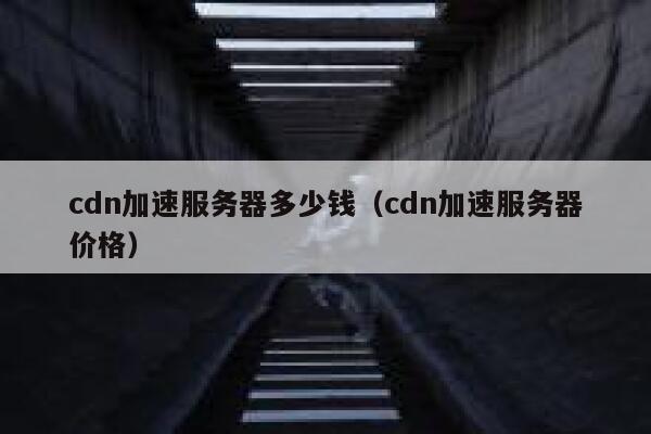 cdn加速服务器多少钱（cdn加速服务器价格）