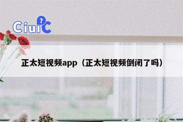 正太短视频app（正太短视频倒闭了吗）