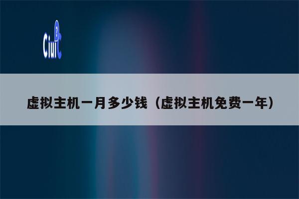 虚拟主机一月多少钱（虚拟主机免费一年）