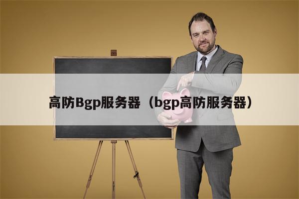 高防Bgp服务器（bgp高防服务器）