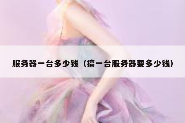 服务器一台多少钱（搞一台服务器要多少钱）