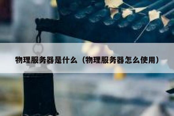 物理服务器是什么（物理服务器怎么使用）
