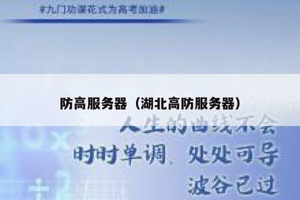 防高服务器（湖北高防服务器）