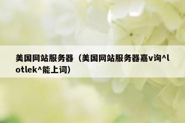 美国网站服务器（美国网站服务器嘉v询^lotlek^能上词）
