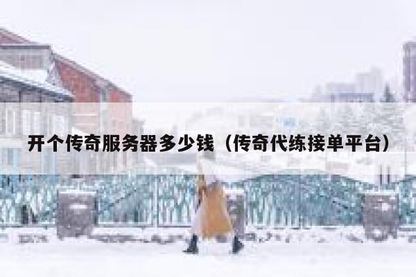 开个传奇服务器多少钱（传奇代练接单平台）