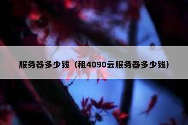 服务器多少钱（租4090云服务器多少钱）