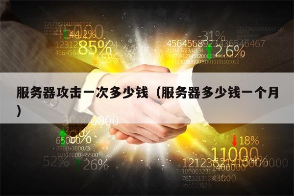 服务器攻击一次多少钱（服务器多少钱一个月）