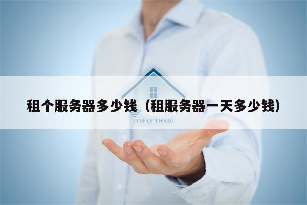 租个服务器多少钱（租服务器一天多少钱）