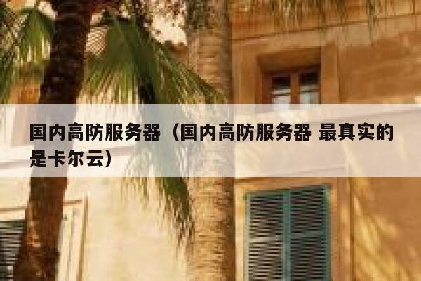 国内高防服务器（国内高防服务器 最真实的是卡尔云）