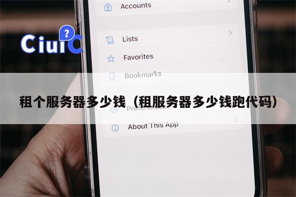 租个服务器多少钱（租服务器多少钱跑代码）