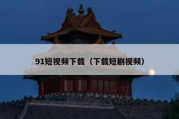 91短视频下载（下载短剧视频）
