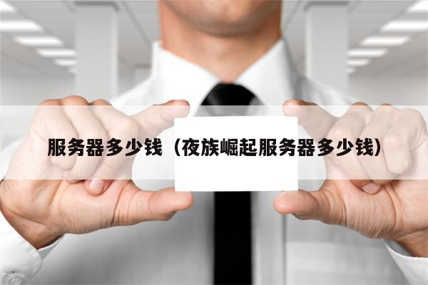 服务器多少钱（夜族崛起服务器多少钱）