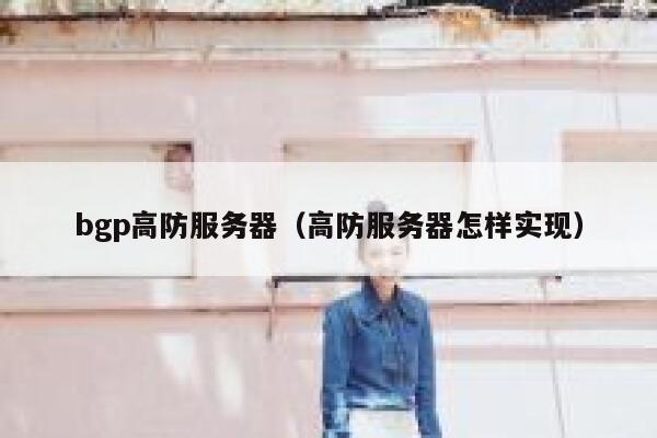 bgp高防服务器（高防服务器怎样实现）