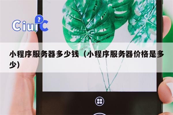 小程序服务器多少钱（小程序服务器价格是多少）