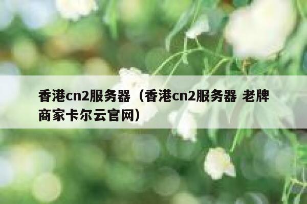 香港cn2服务器（香港cn2服务器 老牌商家卡尔云官网）
