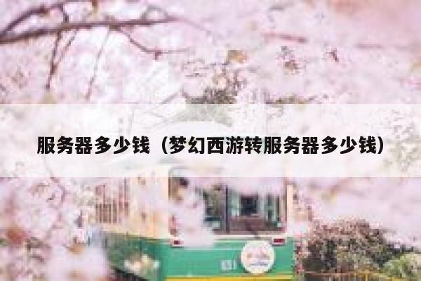 服务器多少钱（梦幻西游转服务器多少钱）