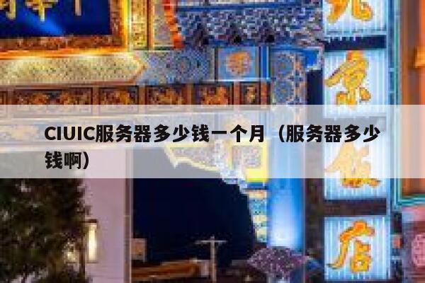 CIUIC服务器多少钱一个月（服务器多少钱啊）