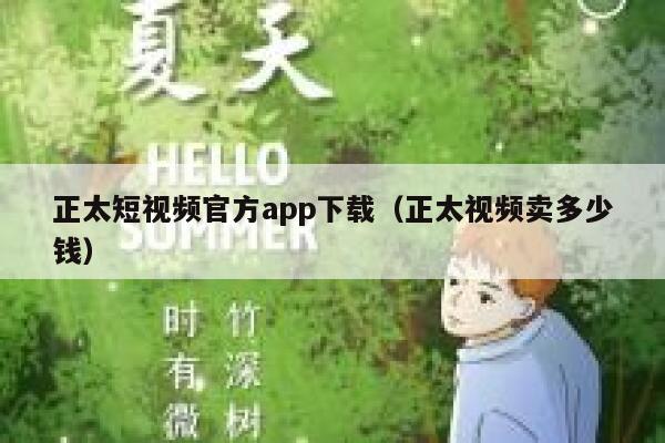 正太短视频官方app下载（正太视频卖多少钱）