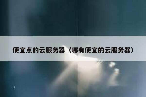 便宜点的云服务器（哪有便宜的云服务器）
