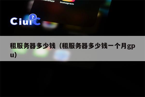 租服务器多少钱（租服务器多少钱一个月gpu）