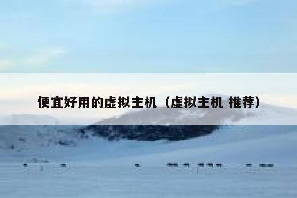 便宜好用的虚拟主机（虚拟主机 推荐）
