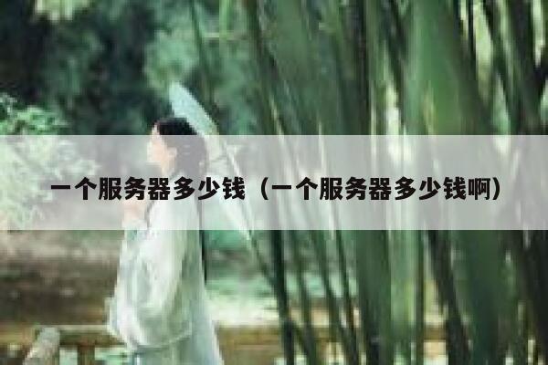 一个服务器多少钱（一个服务器多少钱啊）
