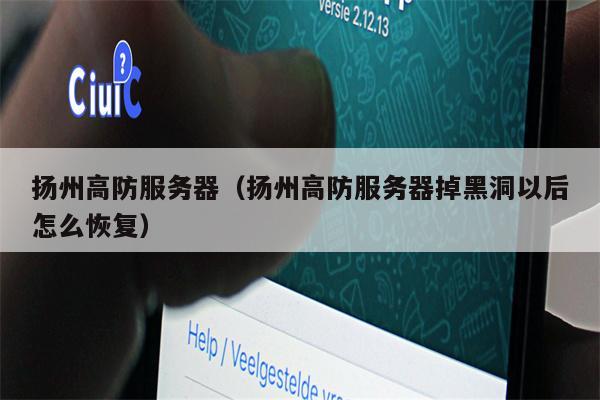 扬州高防服务器（扬州高防服务器掉黑洞以后怎么恢复）